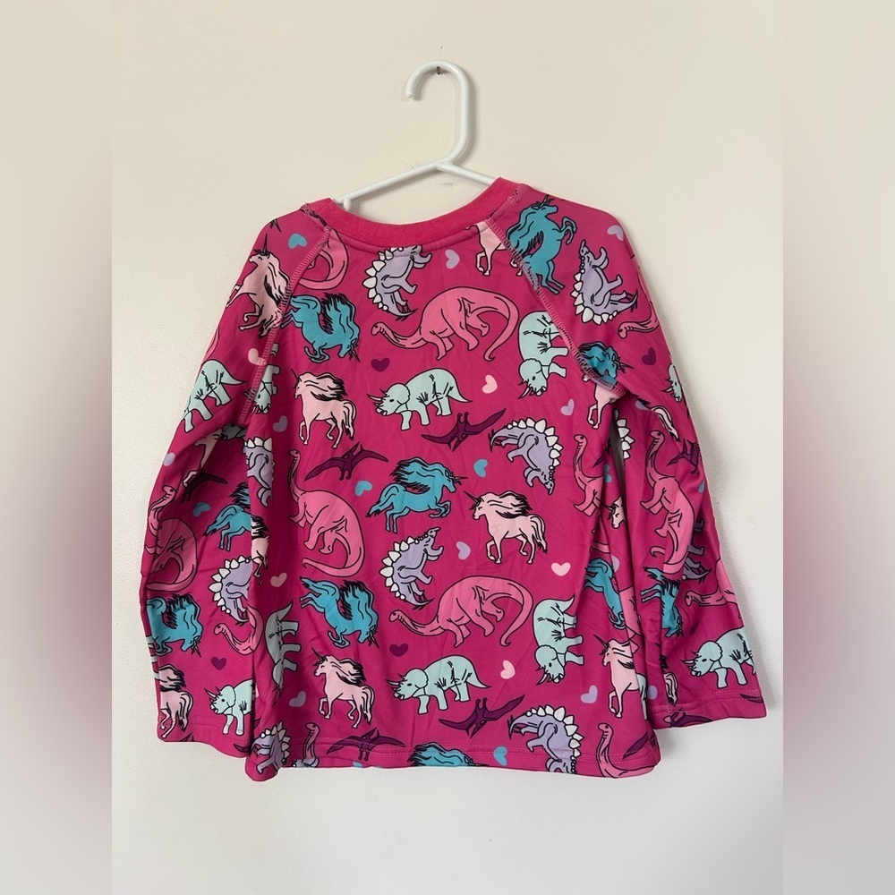 Kombi B3 Velvet Fleece Set Childrens Pink Unisaurus Kids Size Large (Age 6-7) - Picture 7 of 14
